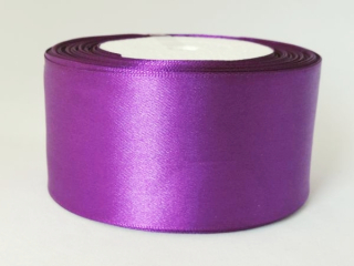 Saténová stuha - 100% nylon - 50 mm - purpurová A067 - 1 m