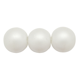 Voskované perly 8 mm - matné - snehovo biela -10ks