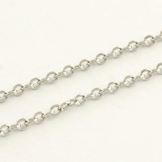 Retiazka - chir. oceľ - očko 3 x 2 mm - 1m