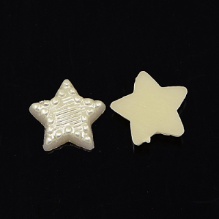 Dekoračné voskované hviezdičky - pr. 10 mm - krémová - 10 ks