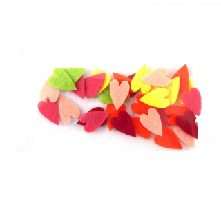 Filcový výsek - srdce - 2x1,5 cm - 1bal./30 ks