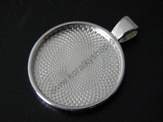 Lôžko kruh -  30 mm -platinová - 1 ks