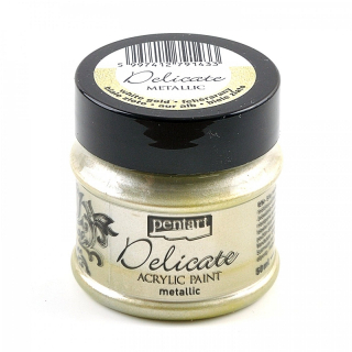 Akrylová farba - Delicate Metallic - biele zlato - 50 ml