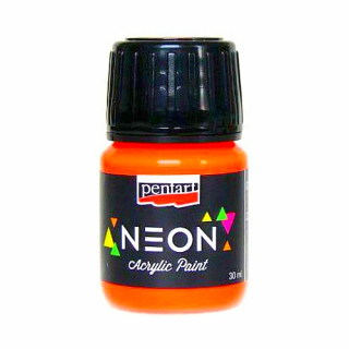 Akrylová farba - neónová oranžová - 30 ml