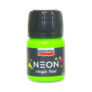 Akrylová farba - neónová zelená - 30 ml