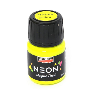 Akrylová farba - neónová žltá - 30 ml