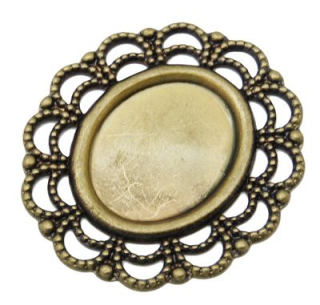 Ozdobné lôžko ovál-  15 x 12 mm - 1ks