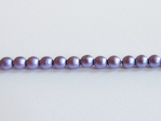 Voskované perly 4mm - matná fialová -10 ks