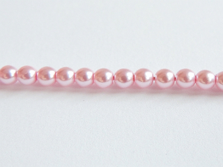 Voskované perly 4mm - ružová -10 ks