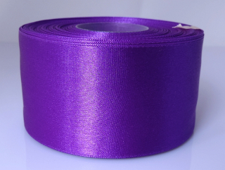 Saténová stuha - 100% nylon - 50 mm - fialová A044 - 1 m
