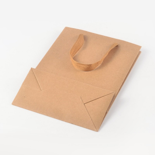 Darčekové papierové vrecúško - 12 x 16 x 5,7 cm - hnedá