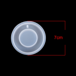Silikónová forma - prívesok krúžok - pr. 6 cm  - 1ks