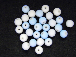 Sklenené matné korálky - 8mm - modrá mix - 10 ks