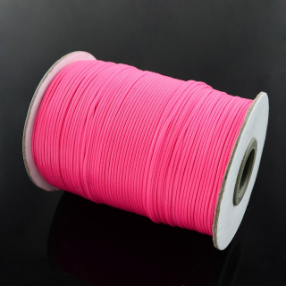 Voskovaná šnúrka 0,5 mm - lesklá - ružová neon