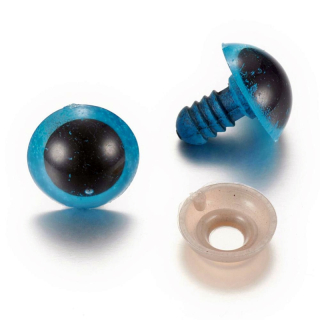 Bezpečnostné oči - pr. 10 mm - modrá - 1 pár