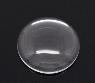Sklenený kabošon - 26 mm - crystal - 1 kus