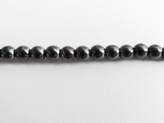 Voskované perly 4mm - hematitová -10 ks