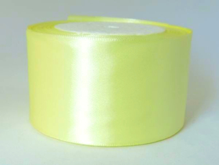 Saténová stuha - 50 mm - žltá č. A010 - 1 m