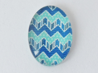 Sklenený kabošon - 13x18 mm - 1 kus