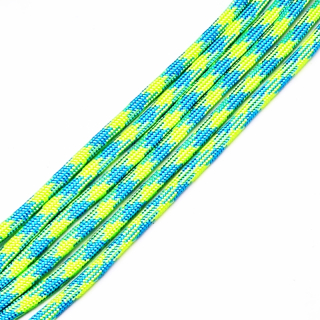 Paracord - pr. 4 mm - modrá - zelená - 1 m