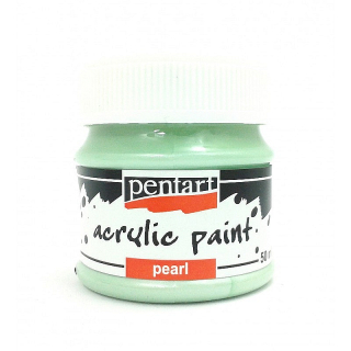 Akrylová farba - perleťová - zelená - 50 ml