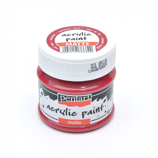 Akrylová farba - matná - 50 ml - vínovočervená