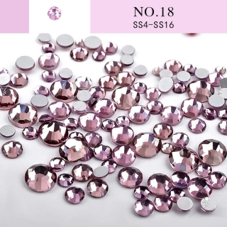 Sklenené brúsené kamienky - mix pr. 1,5 - 4 mm- fialová - 300 ks/bal.
