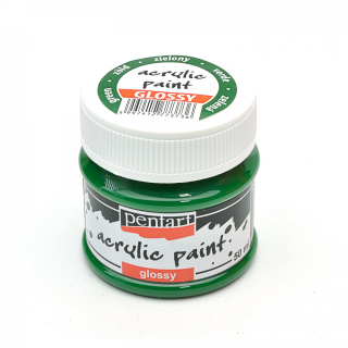 Akrylová farba - lesklá - zelená - 50 ml