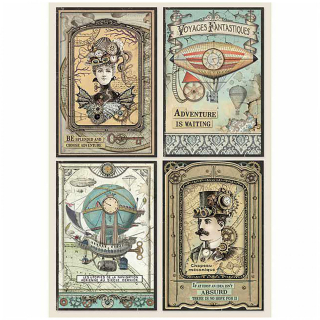 Ryžový papier - A4 - Voyages Fantastiques cards