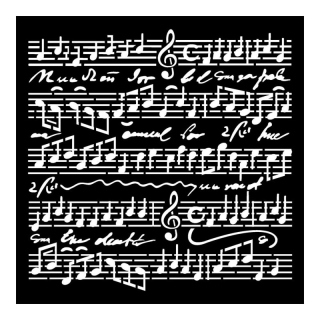 Plastová šablóna - Stamperia - 18 x 18 cm - Music scores