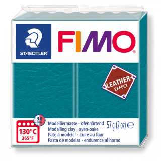FIMO Leather - zelená lagúna - 57 g