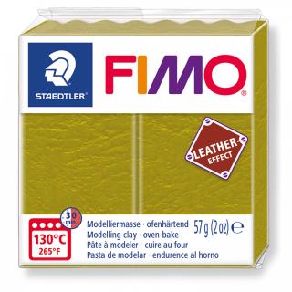 FIMO Leather - olivová zelená - 57 g