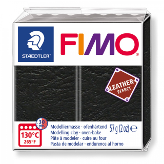FIMO Leather - čierna - 57 g