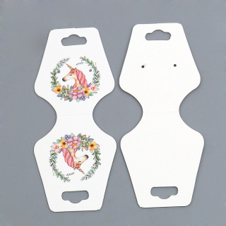 Závesná kartička na bižutériu- náušnice + náhrdelník - 10,8 x 4,5 cm - 1 ks