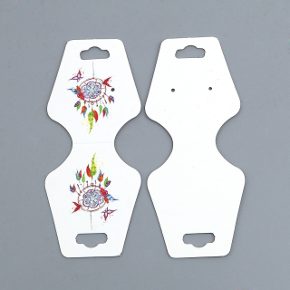 Závesná kartička na bižutériu- náušnice + náhrdelník - 10,8 x 4,5 cm - 1 ks