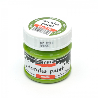 Akrylová farba - matná - 50 ml - olivová zelená