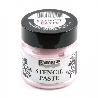 Šablónovacia pasta - perleťová - ružová cukrová vata - 50 ml