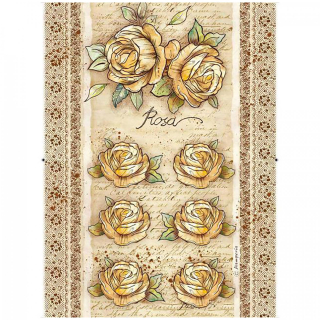 Ryžový papier - A4 - Roses and flowers by Donatella