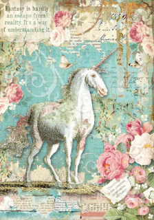 Ryžový papier - A4 - Wonderland unicorn