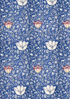 Ryžový papier - A4 - Blue Arabesque with flowers