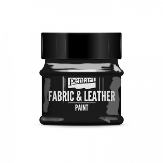 Farba na textil a kožu - čierna - 50 ml