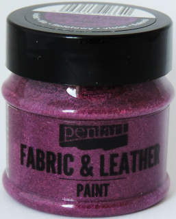 Farba na textil a kožu - glitrová - fialová - 50 ml