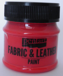 Farba na textil a kožu - červená - 50 ml