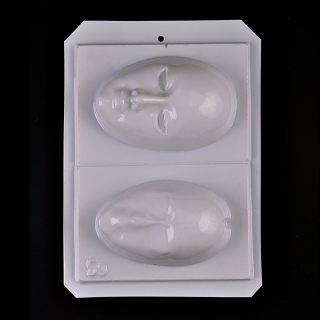 Plastová forma - 18 x 28 cm - tváre, masky