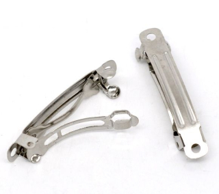 Francúzska spona - 3,9 cm - platina - 1ks