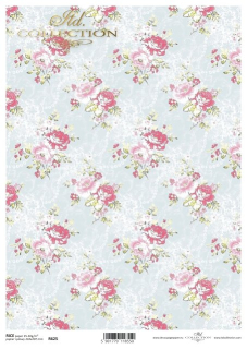 Ryžový papier - A4 - kvety - motív R0625