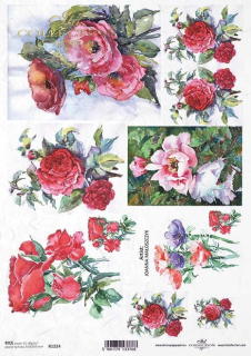 Ryžový papier - A4 - kvety - motív R1224