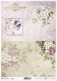 Ryžový papier - A4 - kvety - motív R1408