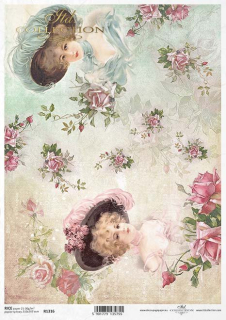 Ryžový papier - A4 - vintage - motív R1316