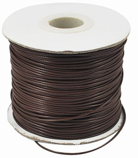Voskovaná šnúrka 0,8 mm - lesklá -tm. hnedá
